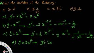 Differentiation 1- AS level Cambridge and Edexcel  Mathematics