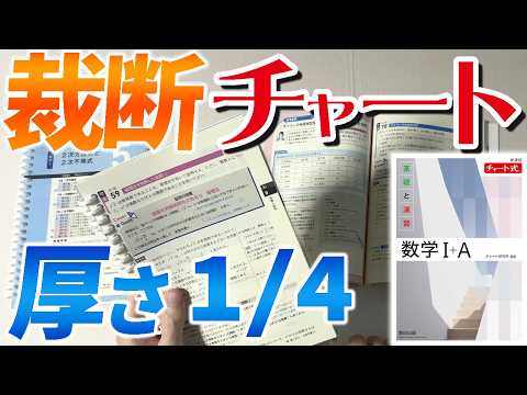 白チャート式（新課程 チャート式基礎と演習数学Ⅰ＋Ａ ）や青チャートなど数学の参考書を裁断分解してルーズリーフ化する方法。｜裁断クラブ