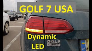 VW Golf 7 USA dynamic led бегущие желтые поворотники