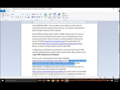 Set up Proxy.sh OpenVPN with obfsproxy on Windows
