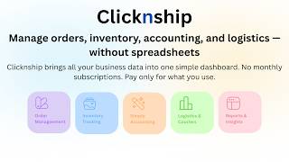 Click and Ship | Connect Shopify, Sync Products & Book Shipments in Minutes