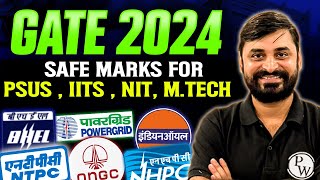 GATE 2024 | Safe Score For PSUs, IITs, NIT & MTech