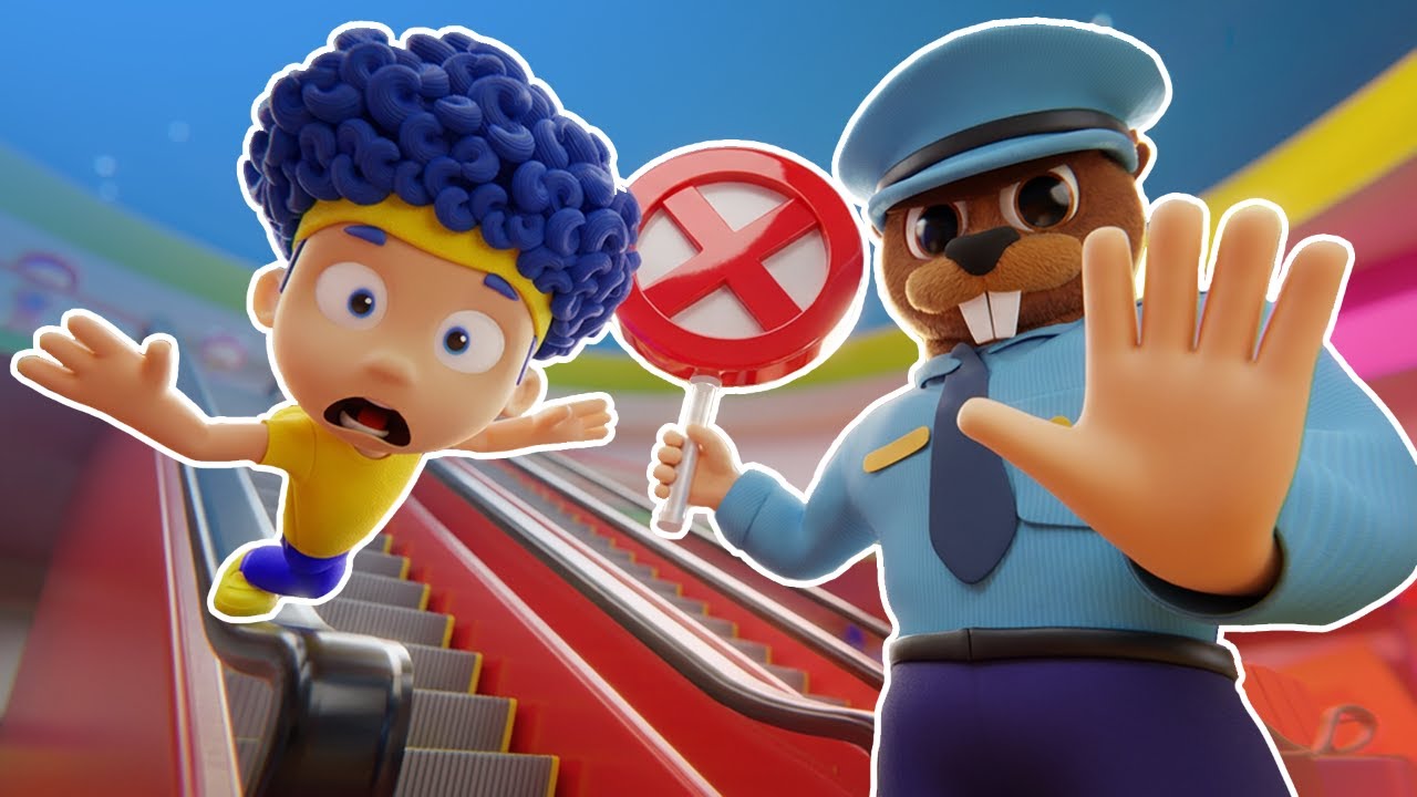Elevator and Escalator Safety with DB Heroes | D Billions Kids Songs