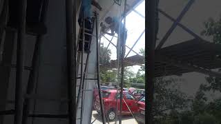 Glass polishing work commercial (glass deposition removal)