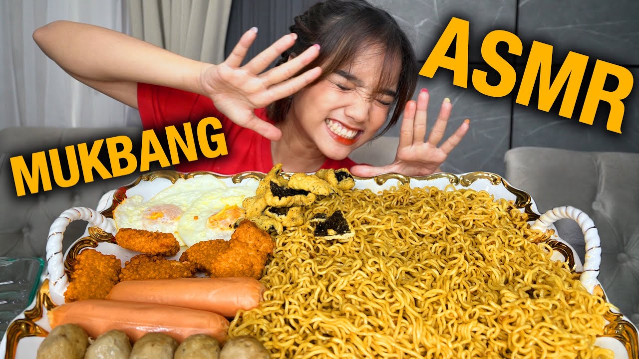 ASMR MUKBANG SPICY INDOMIE GORENG 7 BUNGKUS | EATING SOUNDS!!!