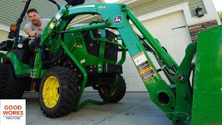 HOW TO REMOVE AND REINSTALL A JOHN DEERE FRONT END LOADER! 🚜