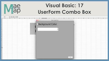 VB: 17 UserForm Combo Box