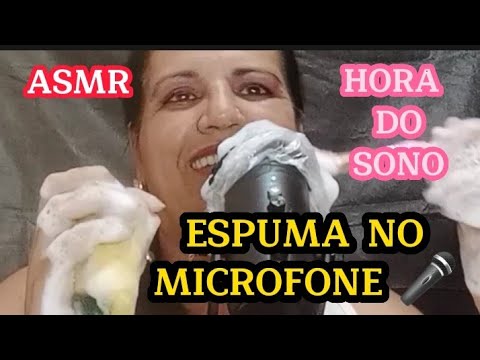 Asmr- Espuma no Microfone + brinquedinho diferente sons 😴