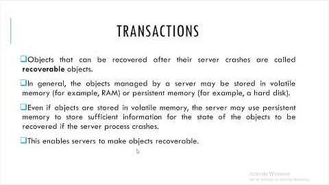 Transactions And Concurrency Control
