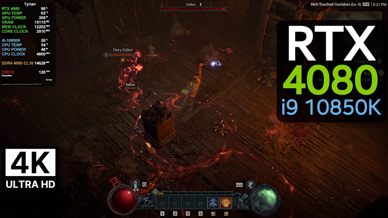 Diablo 4 - 4K Ultra Settings | RTX 4080 + i9 10850K - YouTube