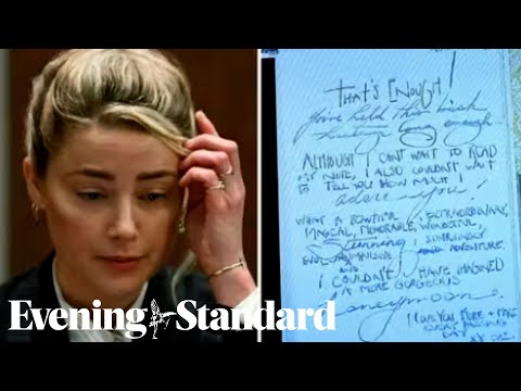 Amber Heard’s love notes for Johnny Depp revealed during defamation trial