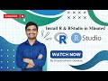 Learn how to Install R and RStudio in Minutes | Quick and Easy Setup for Beginners! | #rstudio