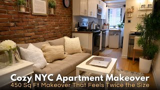 Information Brilliant 450 Sq Ft NYC Walk Up Apartment Makeover   FULL DECOR News