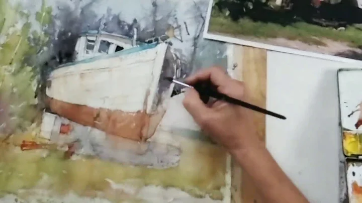 Episode of watercolor demonstration by Vladislav Y...