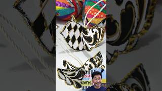 Stenciled Bird Ornaments - Cardboard & Paint!