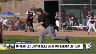 Teen umpire goes viral, but not for controversial call
