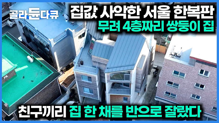 정확히 35평 서울 한복판 땅. 쌍둥이 4층 집을 지어버린 두 남자의 결말｜인부들이 포기했을 정도로 까다로웠던 건축물｜건축탐구 집｜#골라듄다큐
