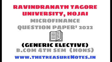 (RTU) Microfinance Question Paper