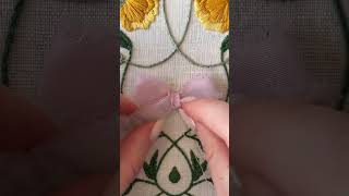 Embroidery process #вышивка #вышивкагладью #embroiderytutorial #embroiderydesign #embroideryflowers