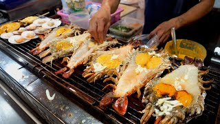 Mouthwatering Seafood! Giant Lobster and Prawn in seafood market | Thailand Street Food