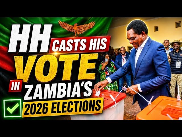 Thumbnail for Ruling UPND Presidental candidate Hakainde Hichilema casts his vote at Kabulonga Boys school