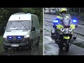 Einsatzfahrten von Polizei &amp; Rettungsdienst bei Demo in Düsseldorf (GefKw Polizeipferde/HgruKw usw.)