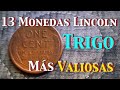 S  13 monedas lincon de trigo ms valiosos