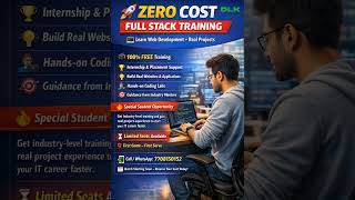 Zero Cost Full Stack Training –  #dlksoftwaresolutions #machinelearning