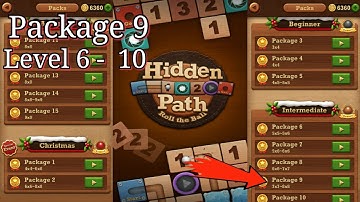 Roll the ball : hidden path || intermediate​ || package 9 || Level 6, 7, 8, 9 & 10 || all Level