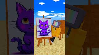 Thumbnail for HELP Herobrine DRAW Smilling Critters Challenge #minecraftshorts #bones #herobrine