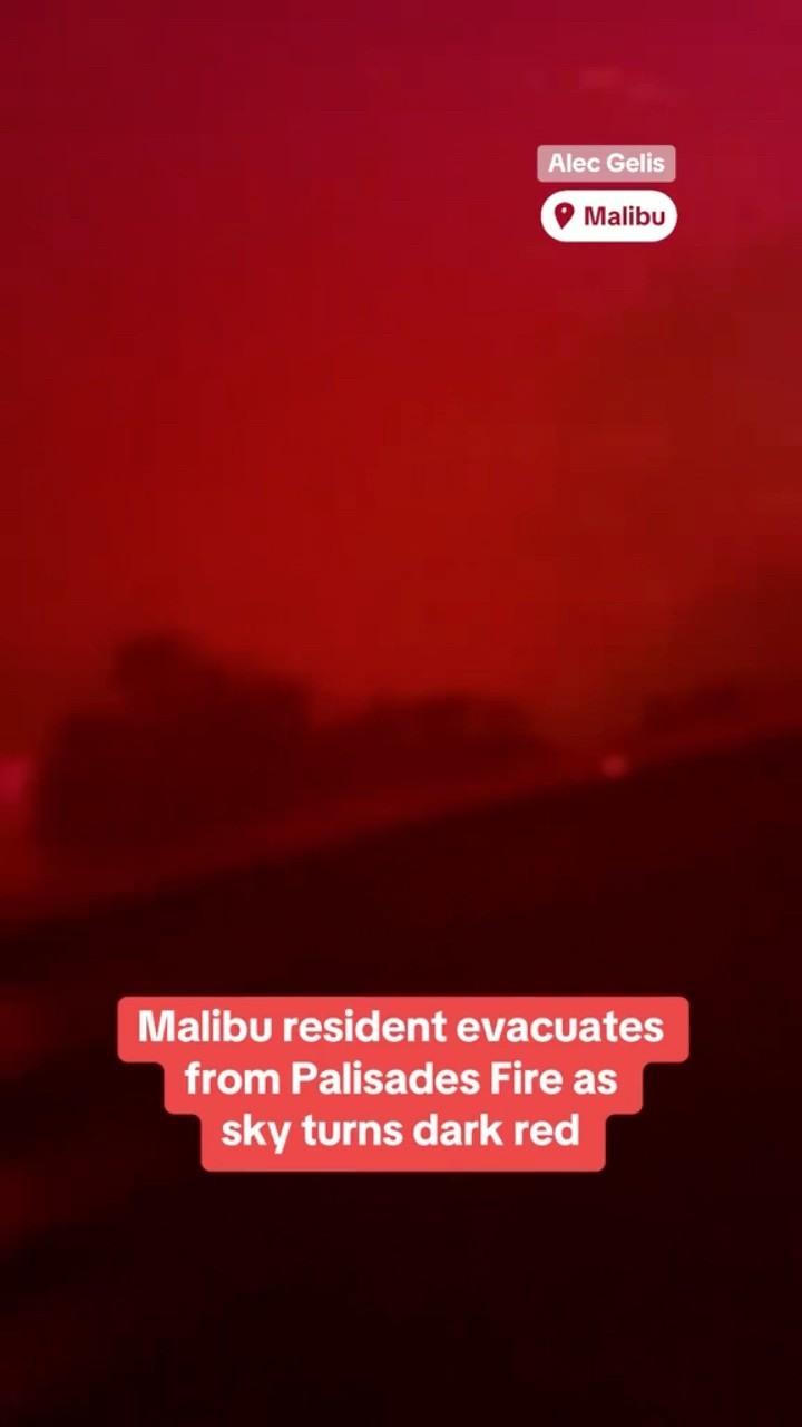 Malibu resident evacuates from Palisades Fire #shorts