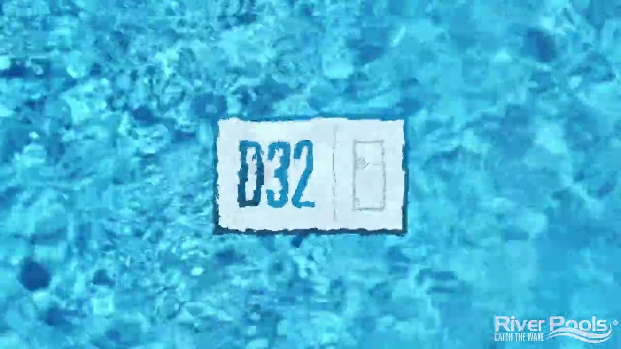 River Pools D32 Inground Fiberglass Pool in Caribbean Sparkle