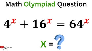 IF 4^x+16^x=64^x Then Find X=? | Learn How To Solve Quickly