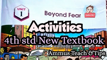 Beyond Fear Activities Std4 English/English Unit 1 Activities /Ammus Teach &Tips / Std 4 English New