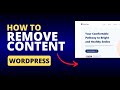 How to remove demo content from Wordpress | WP Reset Tutorial 2024