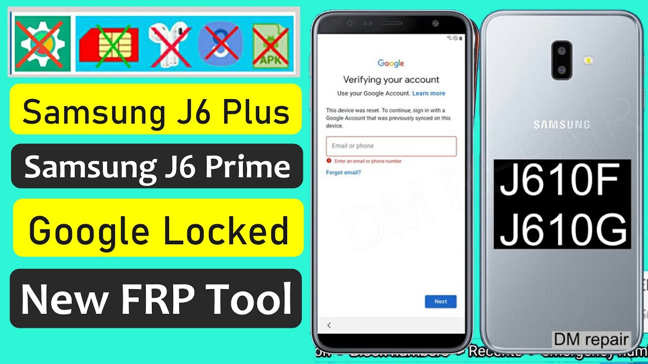 Samsung J6 Plus (J610F) FRP Bypass U7 Android 10 | Samsung J610G FRP