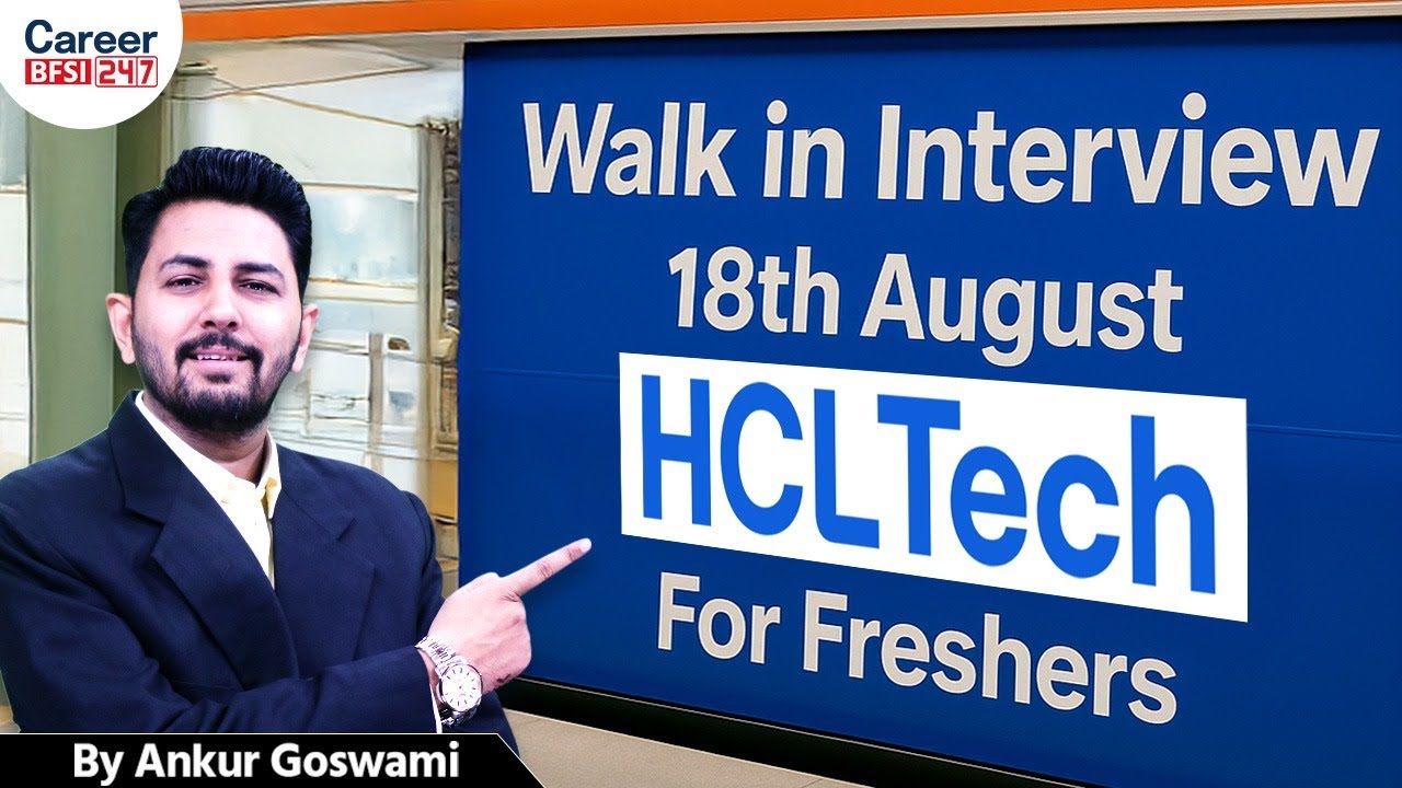HCLTech is Hiring! Walk-in Interview for Freshers & Graduates - YouTube