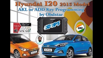 Hyundai I20 AKL or ADD Key Programming by Obdstar KMD DP5, car key makers in Khammam