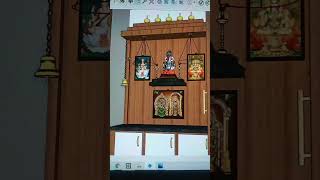 Modern Pooja Room Design with Storage