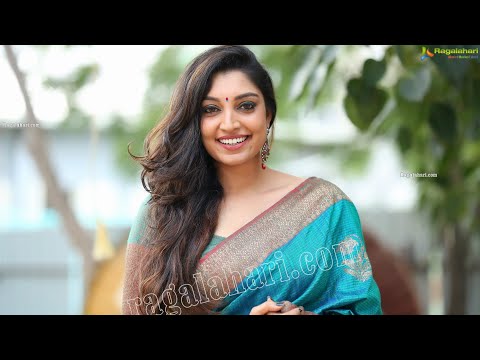 Rithu Manthra in Teal Blue Saree l Exclusive Photo Shoot Making Video Full HD | Ragalahari