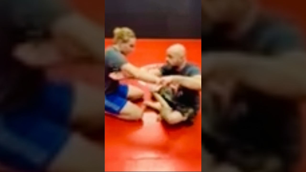 D’arce choke from butterfly guard. 