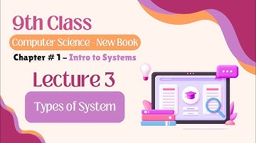 Lecture 3: Types of System | Class 9 Computer Science | Chapter 1: Introduction to Systems