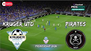 Orlando Pirates vs Kruger United | League Premiership Simulation 2026 | eFootball PES 2021 Gameplay screenshot 4