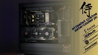 Minimalist Custom PC | Fractal Design Vector RS Black & Gold PC BUILD | Ryzen 9 5950x, RX 6700XT