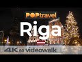 Walking in RIGA / Latvia - Old Town to Market Halls - 4K 60fps (UHD)