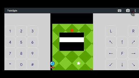 Красный и жёлтый шарик на j2me loader game menu/twinspin