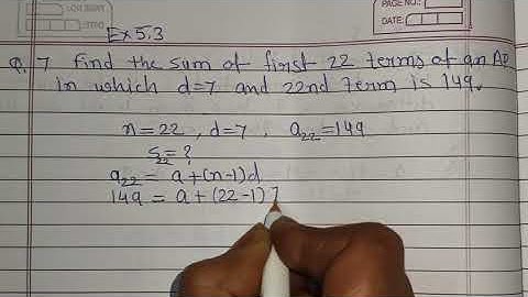 Class 10th NCERT Maths Chapter 5 exercise 5.3Q7