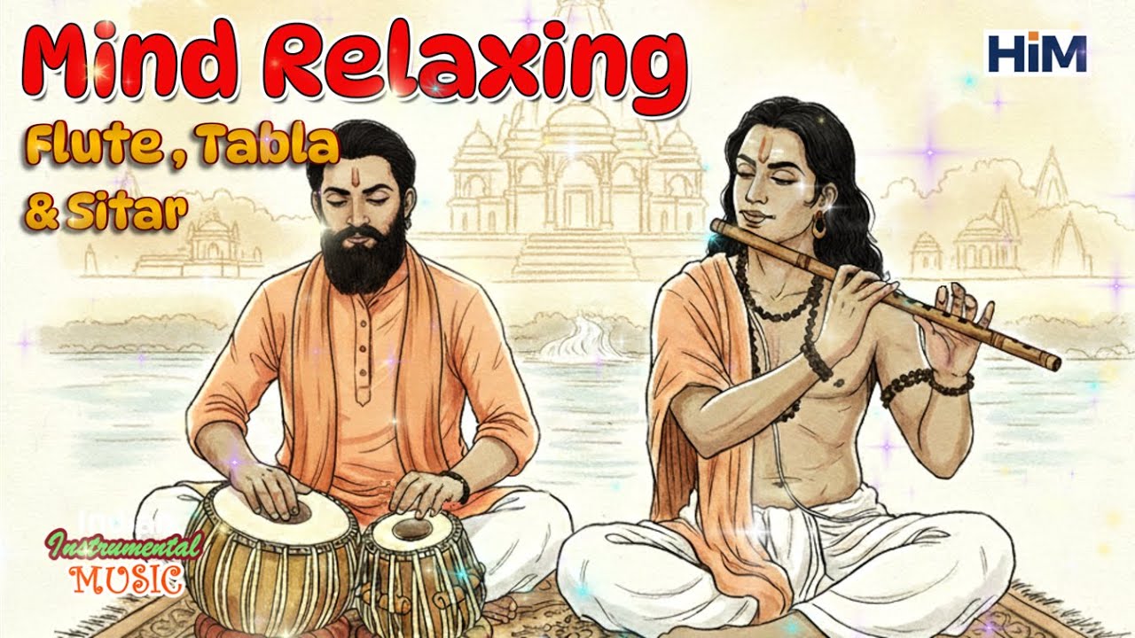 Mind Relaxing Flute Tabla and Sitar Compilation 21 | Hindustani Instrumental Music