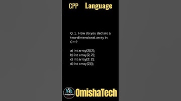 C++ Multidimensional Arrays#shorts #viral #c++#omishatech #array