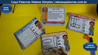 Caça-Palavras -Sílabas Simples para Educação Infantil | Aprenda Brincando #ideiasepalavras Caça-Palavras -Sílabas Simples para Educação Infantil | Aprenda Brincando #ideiasepalavras